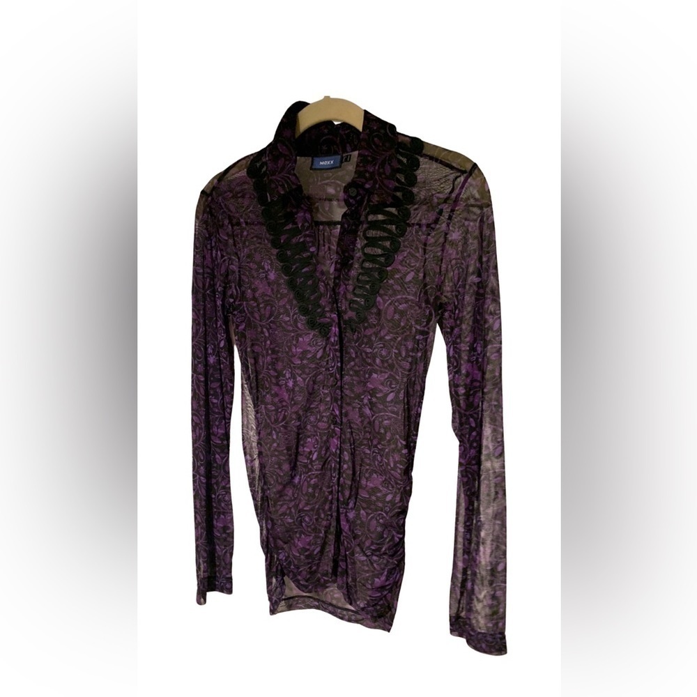 Women’s Mexx Purple/Black Floral Patterned Top